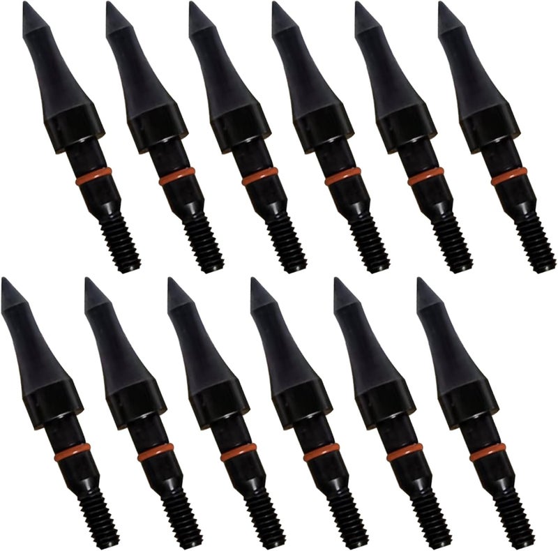 MOLFUJ 12pcs Archery Arrow Tips 100/125/150/200 Grain Field Tips 5/16 Inch Screw in Bullet Points , Archery Target Crossbow Practice Tip for Arrow Recurve Bow Compound Bow, Hunting Bow Arrow Target Practice - Image 1
